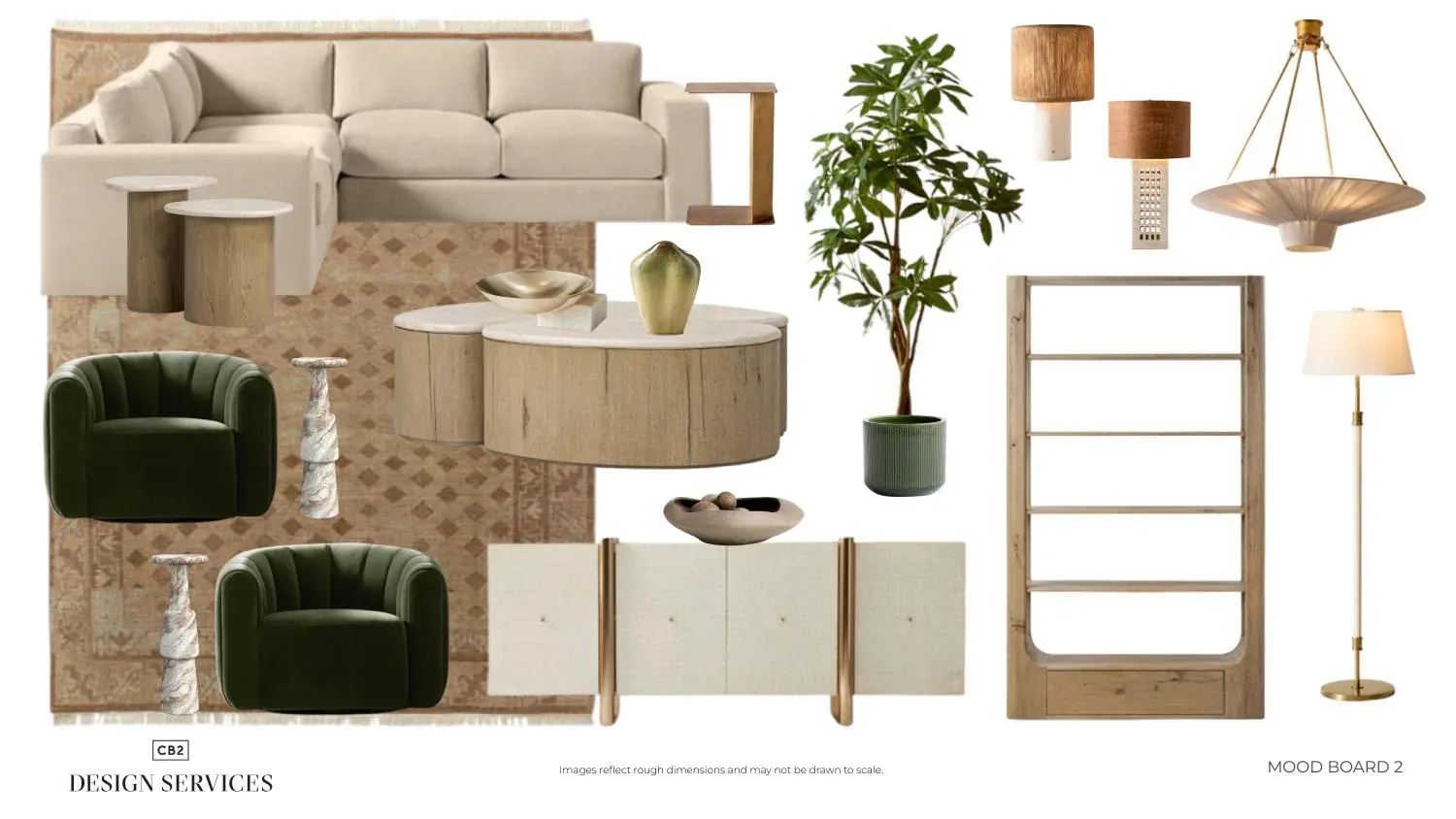 Mood board 2 — alternate warm transitional direction