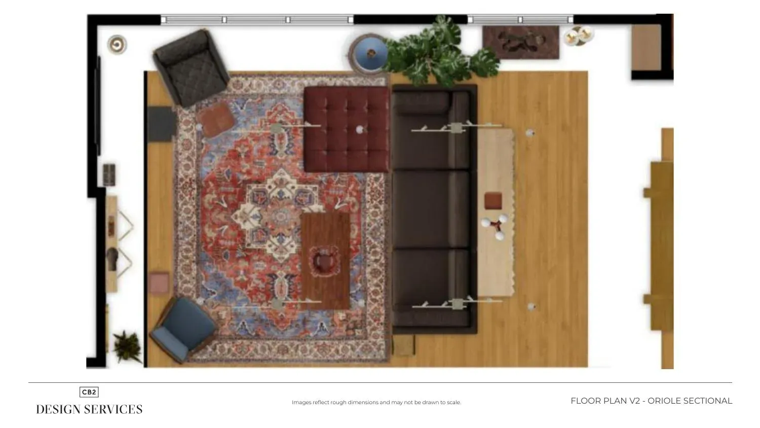 Floor plan V2 — Oriole sectional layout