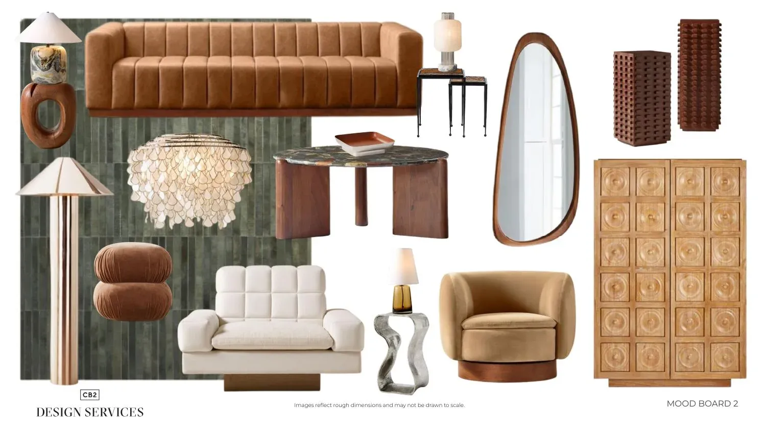 Three palettes foyer — mood board 2 alternate direction