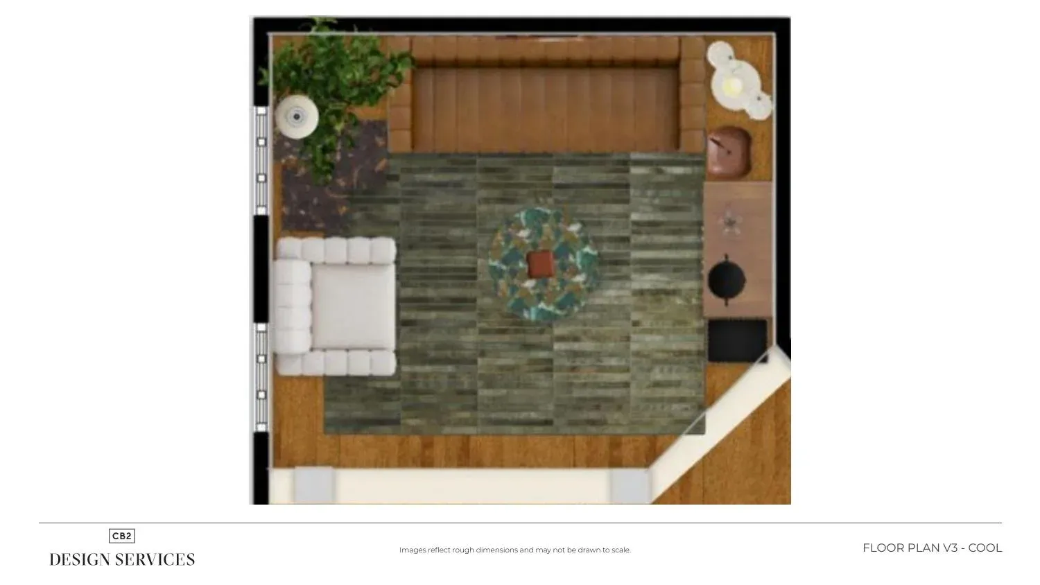Floor plan V3 — cool palette